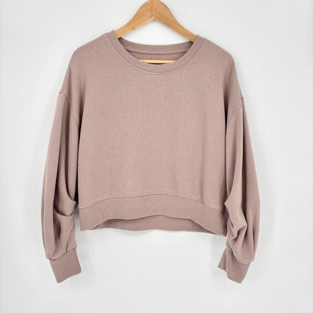 Risen Los Angeles Shitake Semi-Cropped Cinch Sleeve Sweater Size S